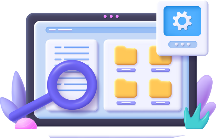 File Management Searching Files Database Document 3D Concept